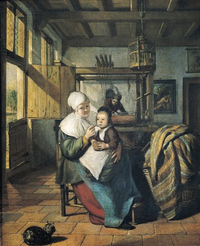 Die Werkstatt des Webers von Issac Koedyck